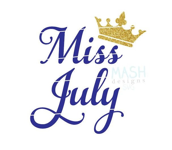 Download Miss July svg 4th of July baby girl July birthday svg | Etsy