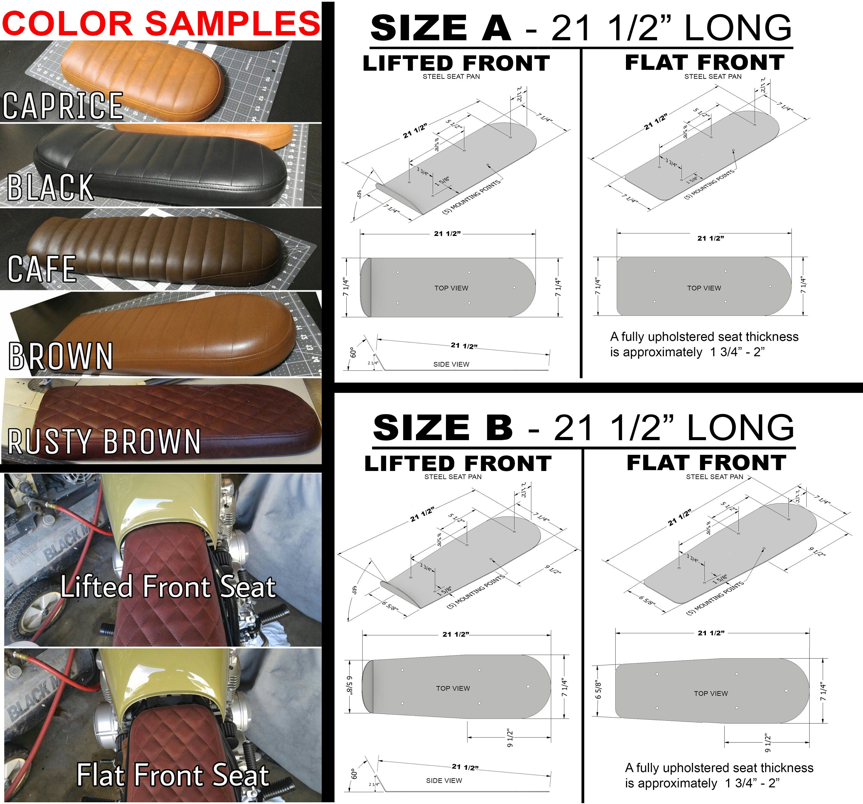 Cafe Racer Removable Seat Cowl Hump 8 KIT Etsy