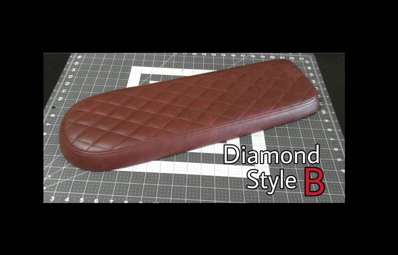 Custom Motorcycle Cafe Racer Brat Style Diamond Seat