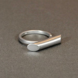 Sterling Silver Matte Ring, Stackable Ring, Minimalist Ring, Gold 24k Plated, Platinum Ring, Black Platinum Ring image 3