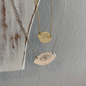 Naszyjnik ze złym okiem / Srebro próby 925 / Grecki naszyjnik z okiem / Prezent na szczęście / Amulet złego oka