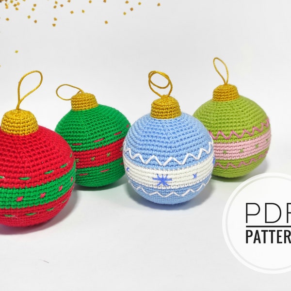 Christmas ornaments crochet pattern Crochet christmas Crochet xmas pattern Crochet toys Easy crochet pattern Pdf pattern Christmas pattern