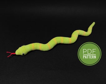 Crochet snake Amigurumi pattern  Soft toy pattern Plushie pattern Crochet toys Easy crochet pattern Crochet patterns  Primitive Pdf pattern