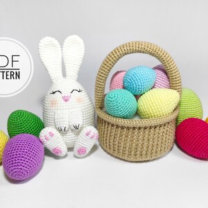 Mini Körbchen Amigurumi Häschen Häkelanleitungen Ei Häkelanleitung Hasenmuster Osterhase Ostereier Osterdeko Amigurumi Häschen Häkelanleitung
