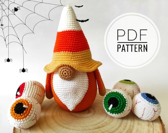Diy halloween decor Fall gnomes Horror crochet Horror amigurumi Halloween scary Halloween gnome Crochet gnome pattern pdf Handmade gnomes