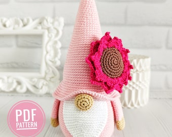 Crochet patterns Gnome patterns Holiday gnome Summer gnome Sunflower gnome Spring gnomes Amigurumi pattern Crochet pattern Mothers day gift