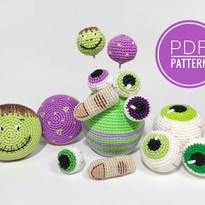 Spooky decor crochet patterns Halloween crochet Halloween amigurumi Primitive Halloween Handmade Halloween Halloween toy Horror crochet