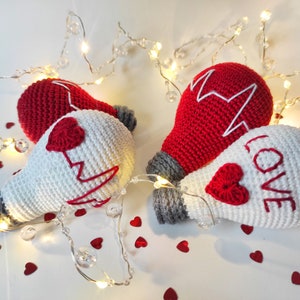 Déco Saint Valentin Patrons au crochet Cadeau pour couple Cadeau Saint Valentin Ornement Saint Valentin Patron facile au crochet Patron PDF Diy Saint Valentin