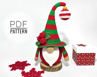 Christmas gnome Crochet patterns Easy crochet pattern Pdf pattern Christmas pattern  Christmas crochet Christmas diy Crochet xmas pattern
