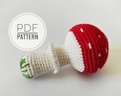 Crochet mushroom PDF  Mushroom plush Easy crochet patterns Mushroom decor Mushroom crochet Mushroom ornament Amigurumi mushroom Fake food