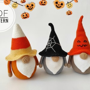 Gnome patterns Halloween gnomes Crochet gnomes Handmade gnomes Fall gnomes Witch gnomes Halloween pattern Halloween amigurumi Autumn decor