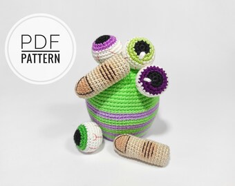 Spooky decor crochet patterns Horror amigurumi Halloween toy  Halloween crochet Halloween pattern Primitive halloween Halloween decoration