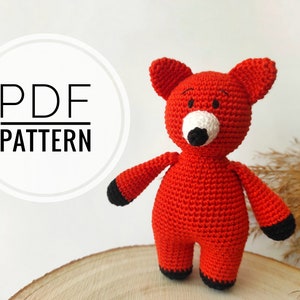 Fox plush pattern Crochet fox pattern Fox plushie  Woodland animals Crochet animals Crochet patterns Plushie pattern Amigurumi pattern