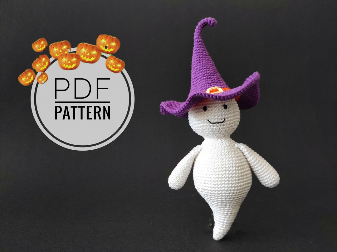 Ghost Pattern Mini Witch Hat Halloween Hat Ghost Plush Diy Halloween ...