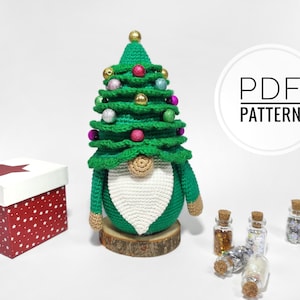 Christmas tree gnome crochet pattern Christmas gnome Winter gnome Holiday gnome Gnome patterns Crochet Christmas Christmas diy Pdf pattern