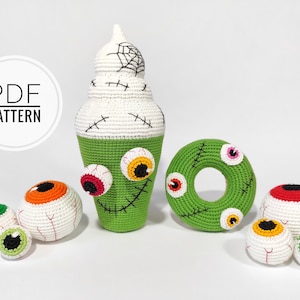 Halloween crochet patterns Amigurumi pattern Easy crochet pattern Halloween toy Halloween amigurumi Horror crochet Halloween scary  decor