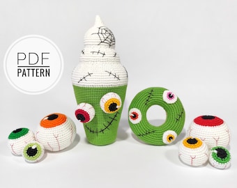 Halloween crochet patterns Amigurumi pattern Easy crochet pattern Halloween toy Halloween amigurumi Horror crochet Halloween scary  decor