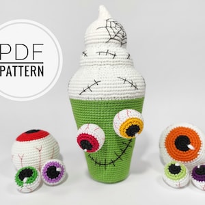 Halloween pattern Spooky decor Halloween decor Crochet Halloween toy Halloween plush Halloween decoration Spooky gift Horror crochet scary
