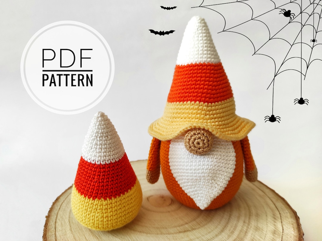 Halloween Gnome Crochet Gnome Halloween Pattern Fall Gnomes Candy Corn ...