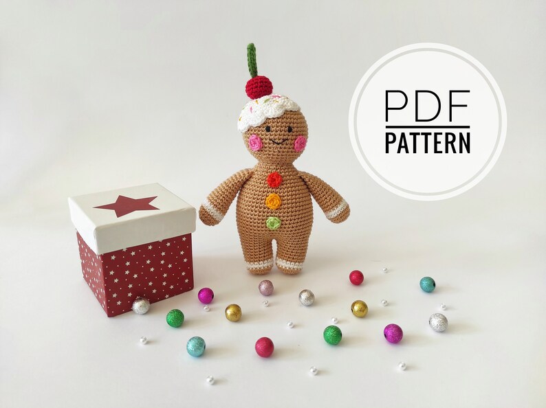 Gingerbread Man Crochet Pattern Christmas Pattern Cristmas Etsy