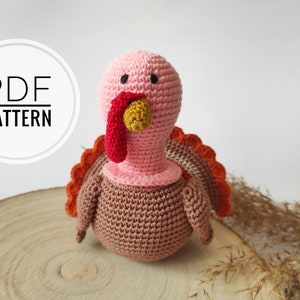 Turkey crochet patterns Toy farm animal nursery Bird crochet pattern Mini turkey Plushie pattern Turkey amigurumi pattern Plush pattern