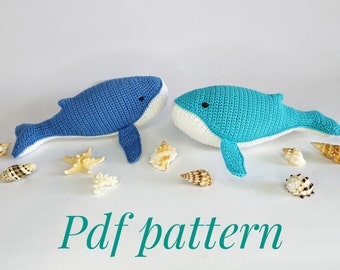 Crochet patterns minke whale Blue whale Gray whale Whale toy Nautical whale Amigurumi patterns Plushie pattern Soft toy pattern