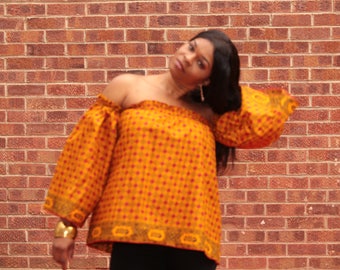 SALES! Off shoulder ankara top