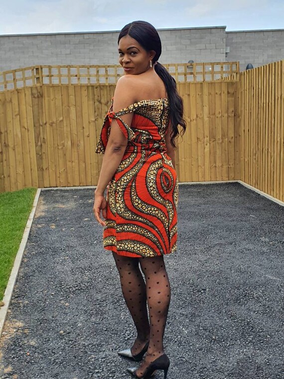 African print off shoulder dress African print off shoulder dress