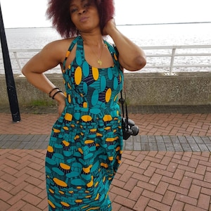 SALES! African print strapless maxi summer dress