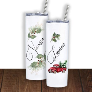 20 oz CHRISTMAS TUMBLER, custom tumbler, holiday tumbler, personalized tumbler, personalized christmas gift, custom christmas cup