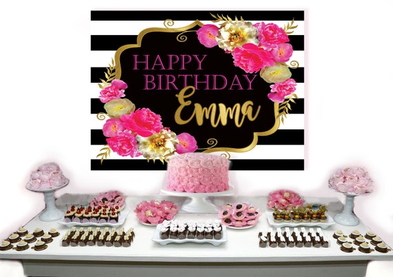 Custom Birthday Photo Or Cake Table Backdrop Etsy