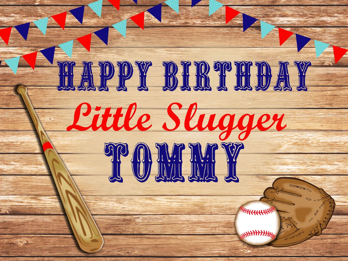 BASEBALL BACKDROP Baseball Birthday Party Buffet Table Etsy