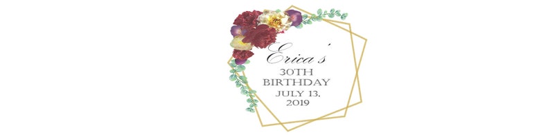 Floral Water Bottle Labels