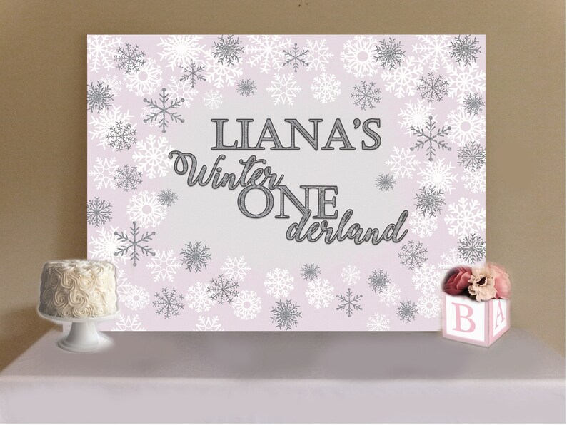 Download Winter Onederland Party Decor Winter Onederland Party Custom Cake Table Backdrop Backdrops Props Paper Party Supplies Biso No