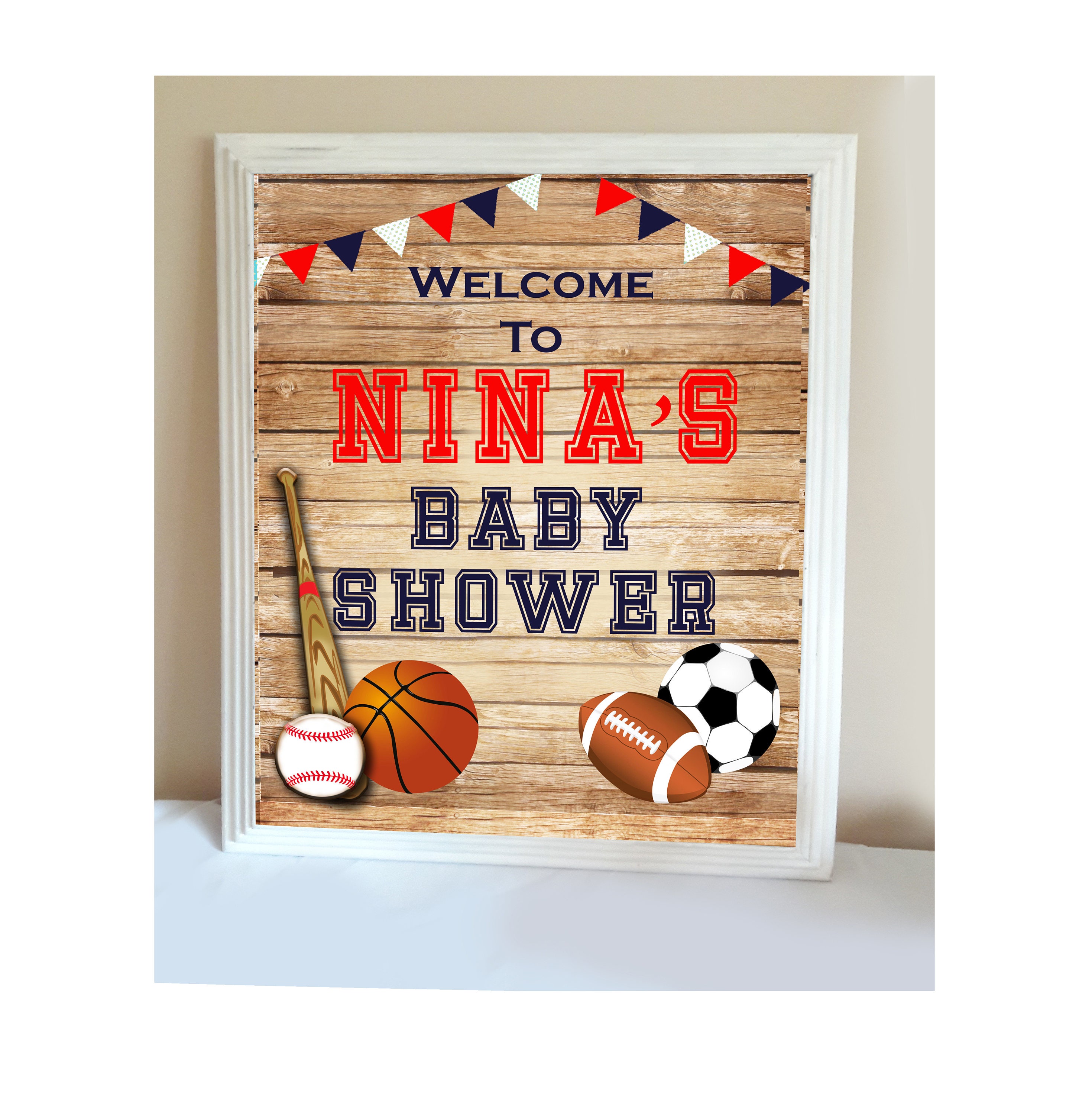 ALL STAR BABY Shower Custom Sports Themed Baby Shower Etsy