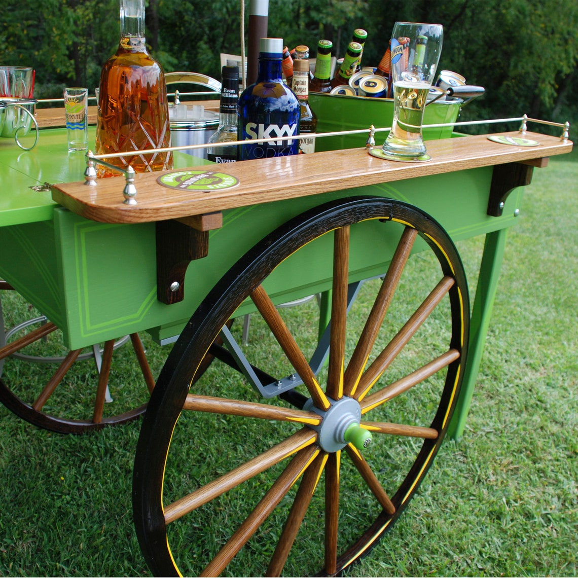 Mobile Bar Cart Build It Yourself Instructions Assembly Etsy