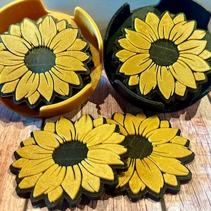 Sunflower Coaster/ Coaster/Kitchen coasters/Sunflower lover