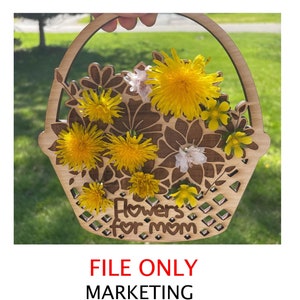 basket of flowers/ SVG flower/ Mothers day flowers