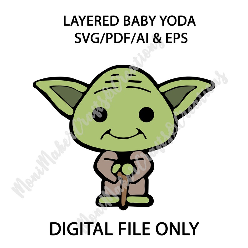 Download Baby Yoda SVG/ Silhouette Cricut/Baby Yoda file | Etsy