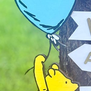 Cutout Decor Winnie The Pooh/Vintage Winnie the Pooh Baby Shower/ Birthday Party/ Cutout Prop/ Wooden Winnie the Pooh/ Vintage decor