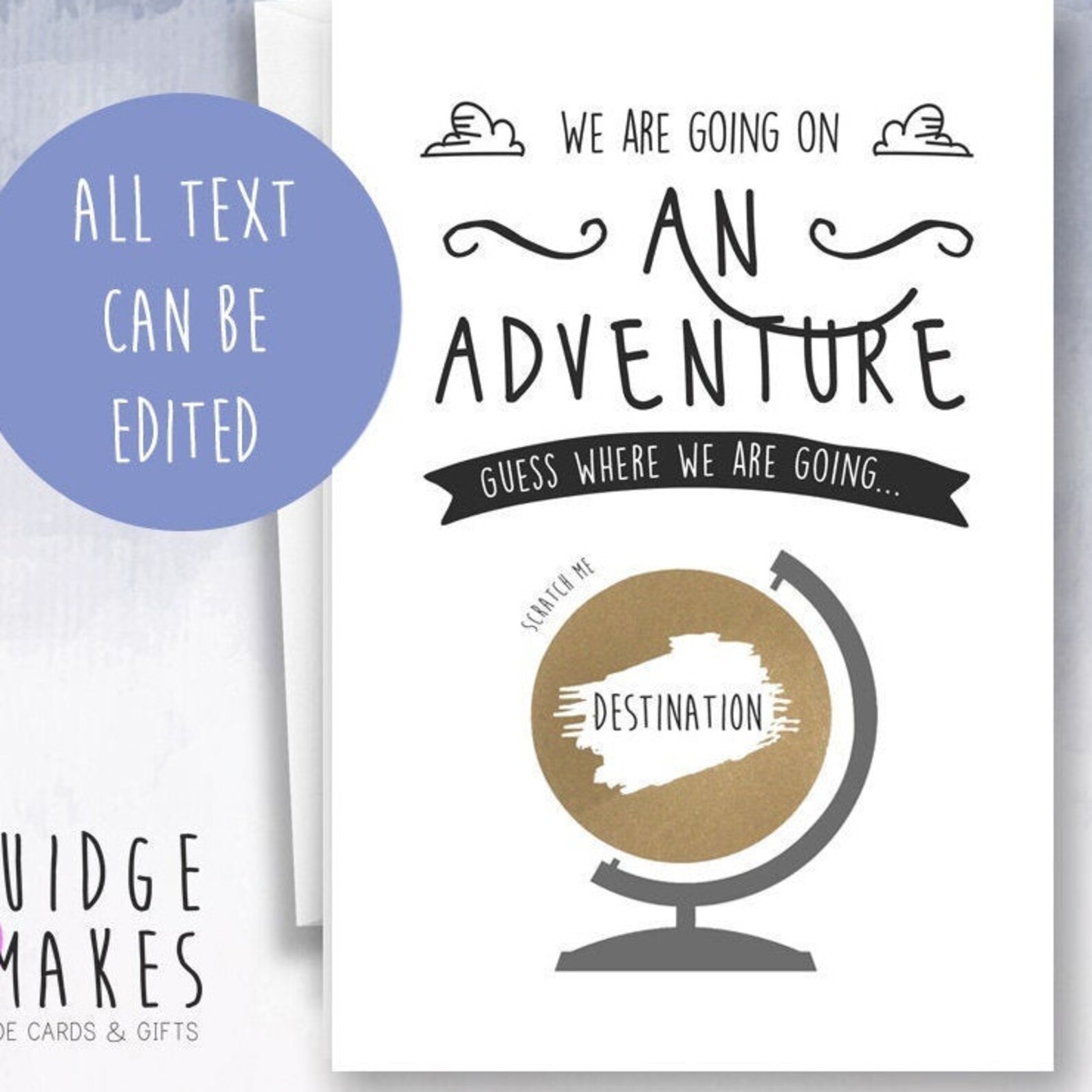 Surprise Vacation Reveal Surprise Trip Card Jetting Off Etsy