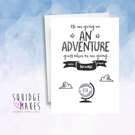 Surprise Vacation Reveal Surprise Trip Card Jetting Off Etsy