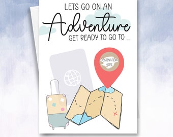 Holiday Reveal Card - Personalised with Scratch off - Fun Way To Surprise A Loved One On a Trip of a Lifetime