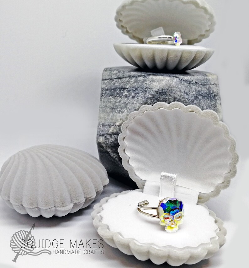 Jewelry Boxes Home & Living Mermaid Clam Shell Box Engagement ring box