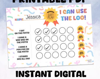 Printable Potty Training Chart for Toddlers Potty Chart For Girls And Boys Toilet Training Sticker Chart Visual Potty Training Schedule