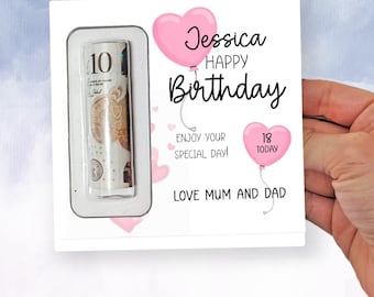 Birthday Money Gift Holder, Milestone Ages, Keepsake Card