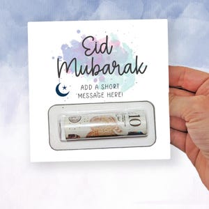 Personalised Eid Religious Money Wallet, Eid gift Card, Eid Mubarak money holder for kids Adults