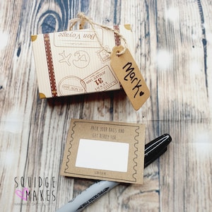 DIY Surprise Mini Suitcase Scratch and Reveal Travel Ticket Gift bundle (DIY). Once this is all over holiday reveal