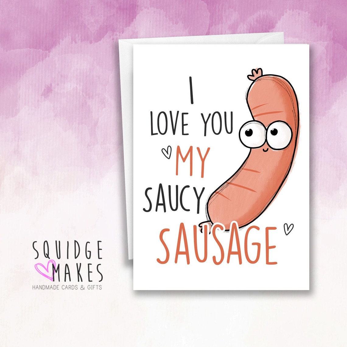 Funny saucy Sausage Birthday Card Funny Card cheeky Card Etsy