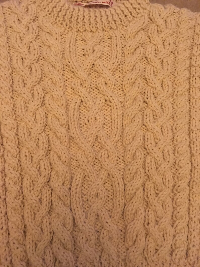 Smart Beige Cable-knit Sweater - Etsy
